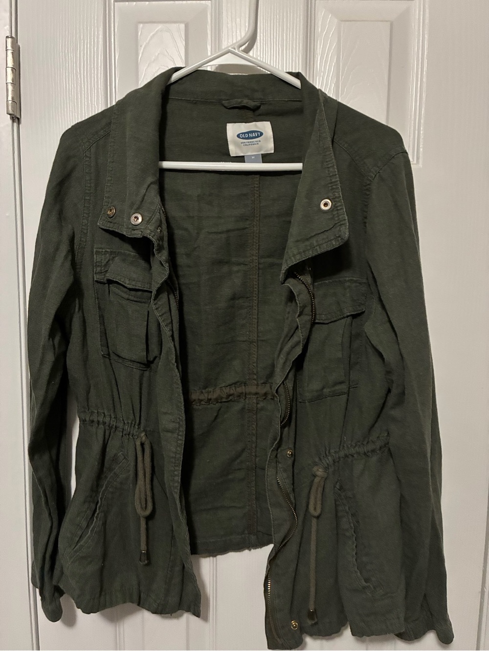 Old Navy Olive Green Drawstring Utility Jacket